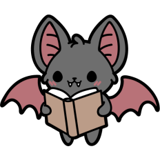 cute reading bat