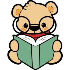 cute reading teddy bear