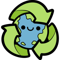 cute recycle planet heart