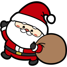 cute santa claus waving