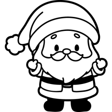 cute santa lineart