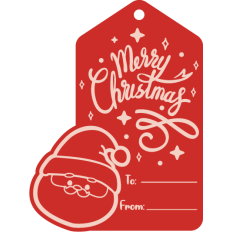 cute santa face christmas card