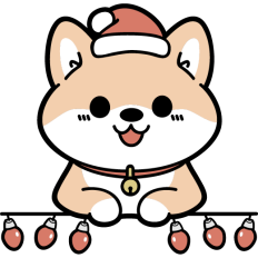 cute shiba inu divider christmas lights