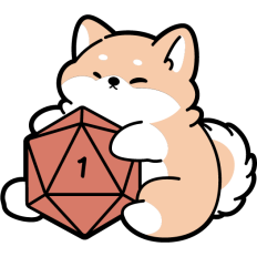 cute shiba with die