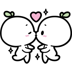 cute simple man kissing 