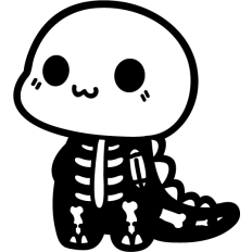 cute dino skeleton