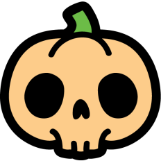cute skull pumpkin