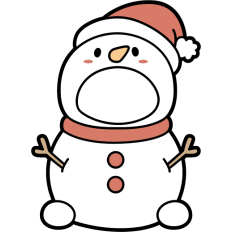 cute snowman frame