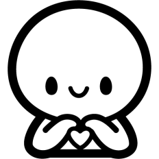 cute simple stickman with heart