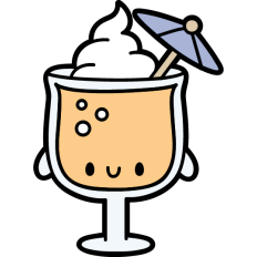 cute chibi summer cocktail