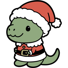 cute santa t rex