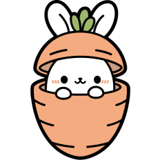 cute bunny in a carrot