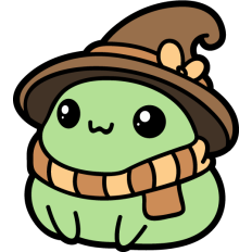 cute wizard frog