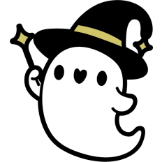 cute wizard ghost