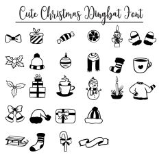 Cute Christmas Dingbat Font 