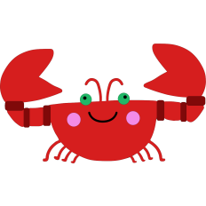 Cute Smiling Crab