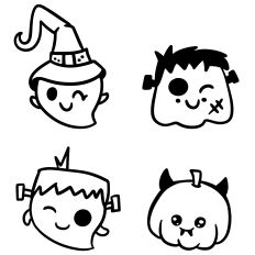 Cute Halloween Monsters 