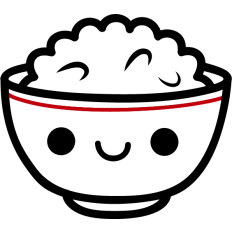 kawaii japanese rice bowl