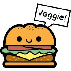 kawaii veggie burger