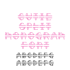 Cutie Split Monogram Font, Serif Monogram Font, Personalized Letters