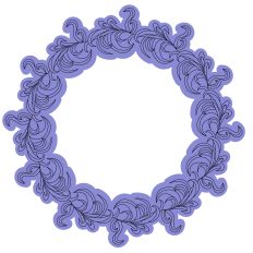 Leafy and Feathery Ornamental Frame Border SVG Design