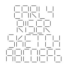BFC Early Riser Sketch Font Digital Clock
