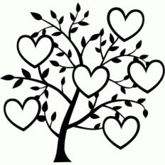 6 heart family tree