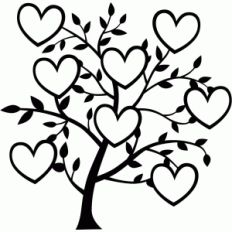 8 heart family tree