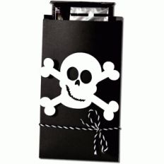 skull crossbones envelope pouch