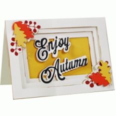 enjoy autumn shadowbox card