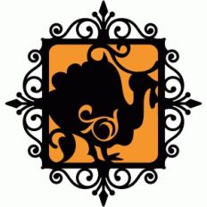 turkey flourish frame label