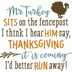 mr. turkey sits on the fence phrase