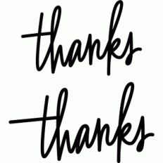 hand lettered thanks