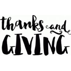 thanks and giving hand script quote