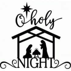 o holy night with nativity phrase