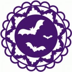 halloween bat doily