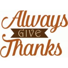 always give thanks