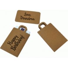 brown bag gift card holder