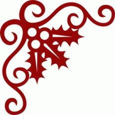 holly damask christmas corner