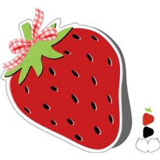 strawberry shape card