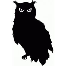 creepy owl silhouette
