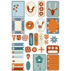 scandinavian folk planner stickers