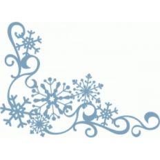 snowflake corner flourish border