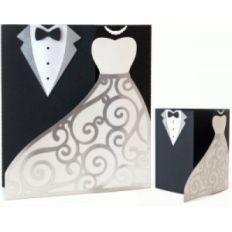 bride and groom card