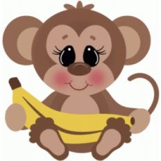 monkey sitting with banana