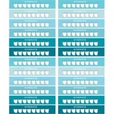 water tracking planner stickers