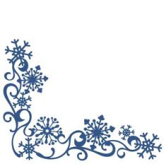 snowflake corner flourish border