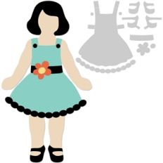 basic paper dolls sash dress and shoes