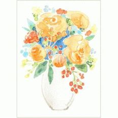 watercolor bouquet print and frame