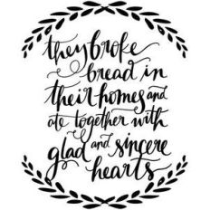 broke bread